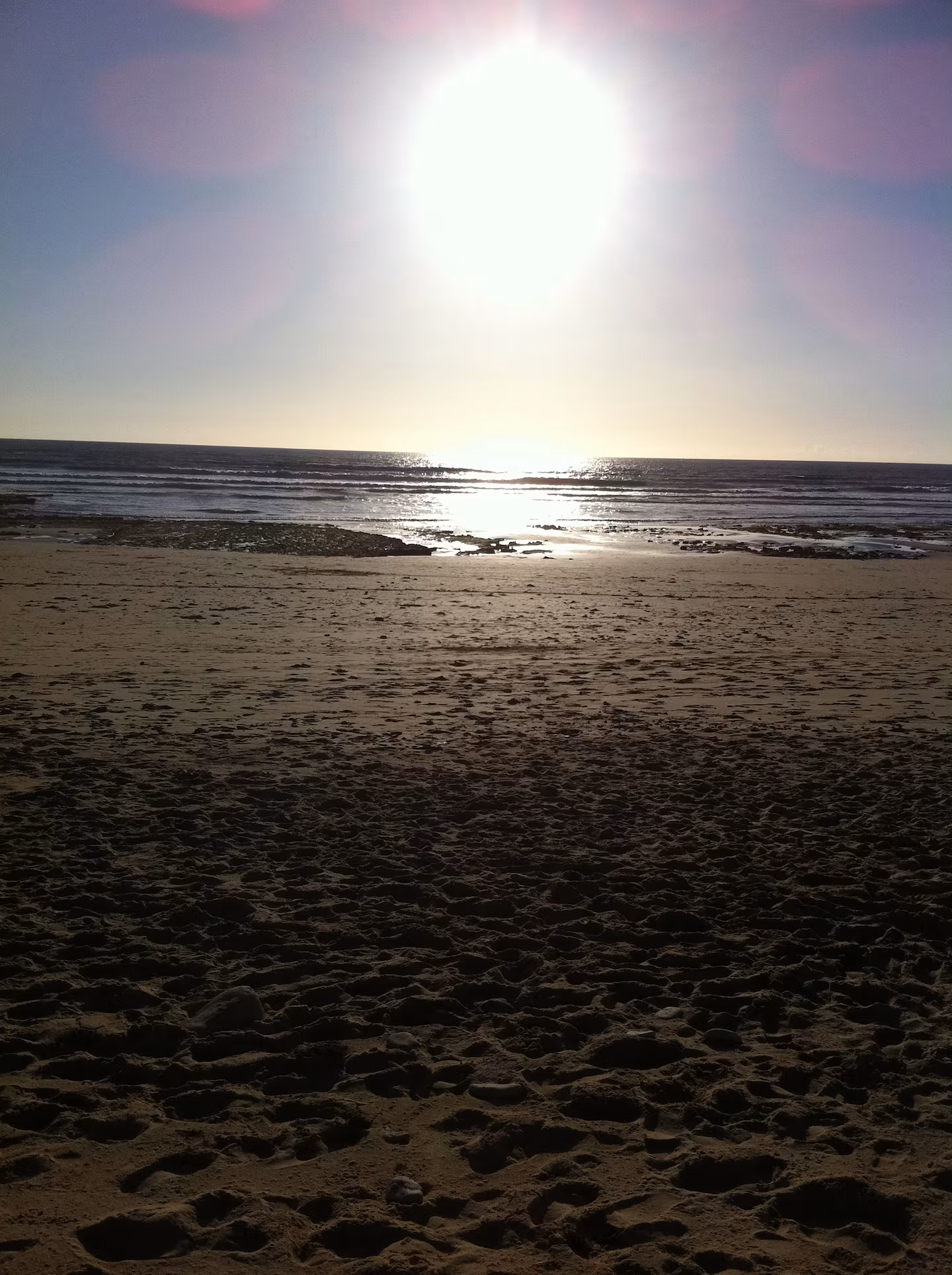 Sunset over the local beach