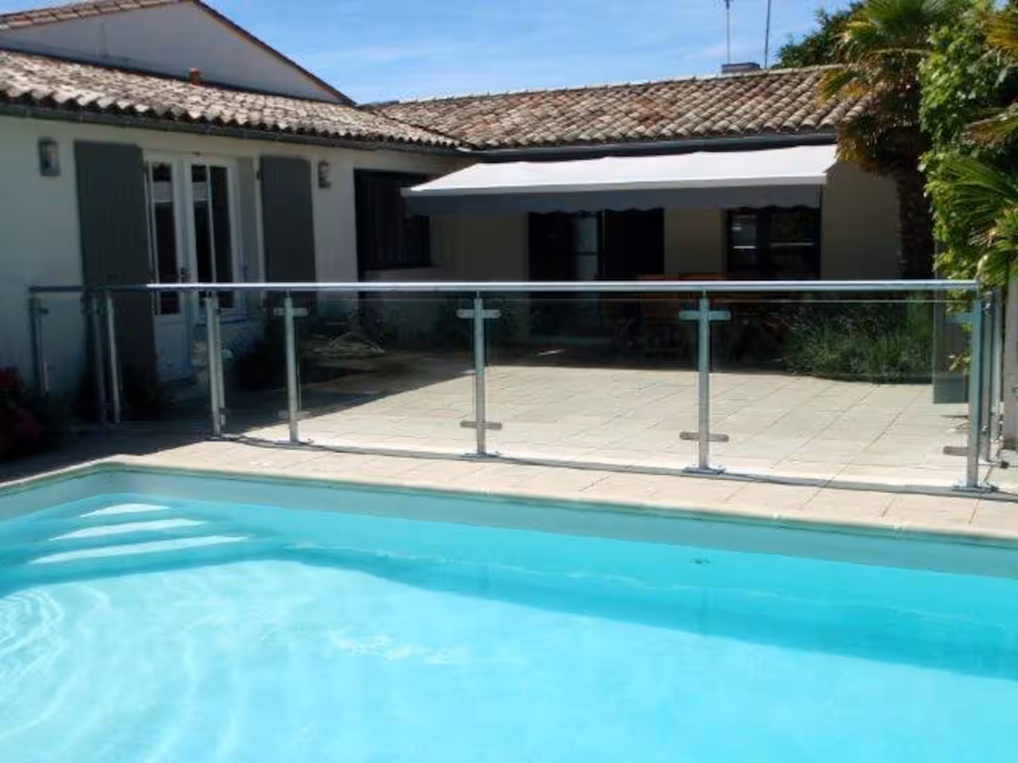 Pool view with loungers